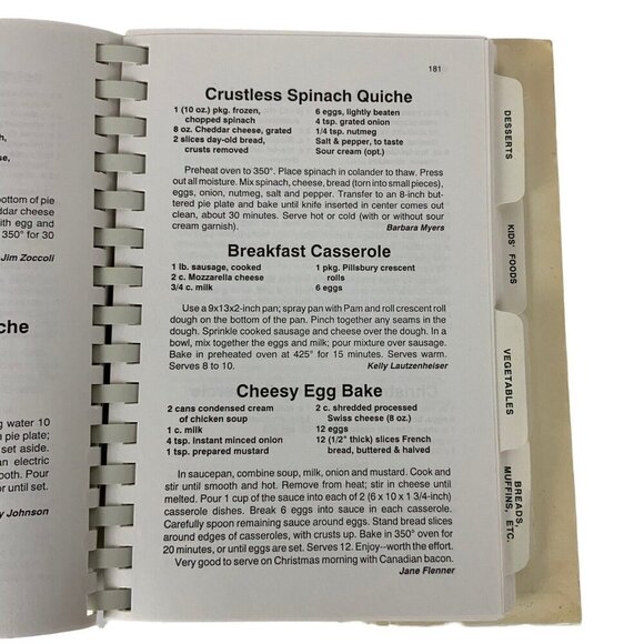 Harvest Gifts 1995 Spiral Bound Cookbook Saint Ann Catholic Church Coppell Texas - Picture 11 of 16